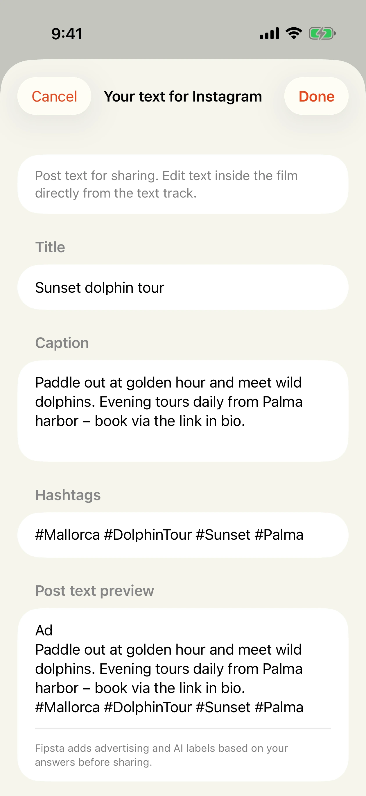 Ready Instagram caption with hashtags to copy.