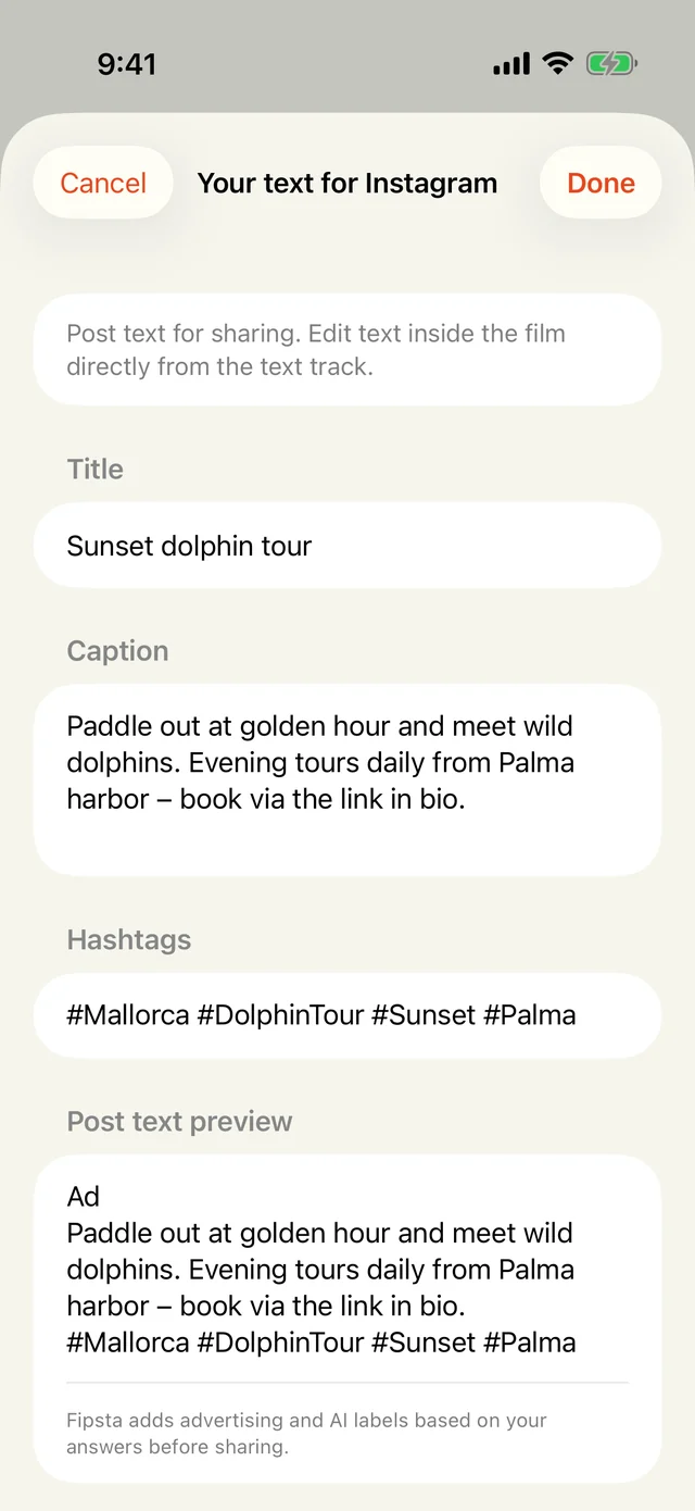Ready Instagram caption with hashtags to copy.